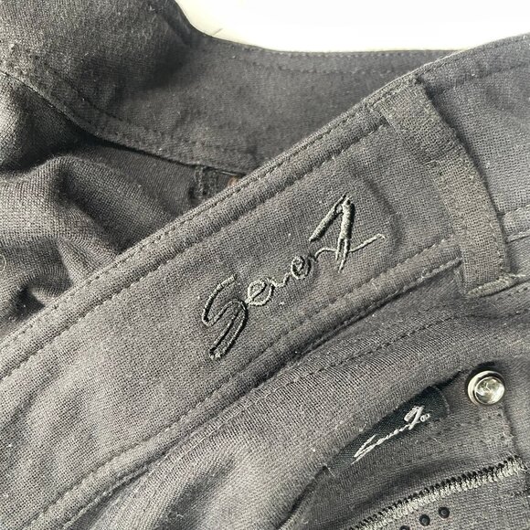 Seven7 Women's Black Bling Skinny Leg Stretch Pull On Legging Ponte Pant Sz 10 - Picture 6 of 12